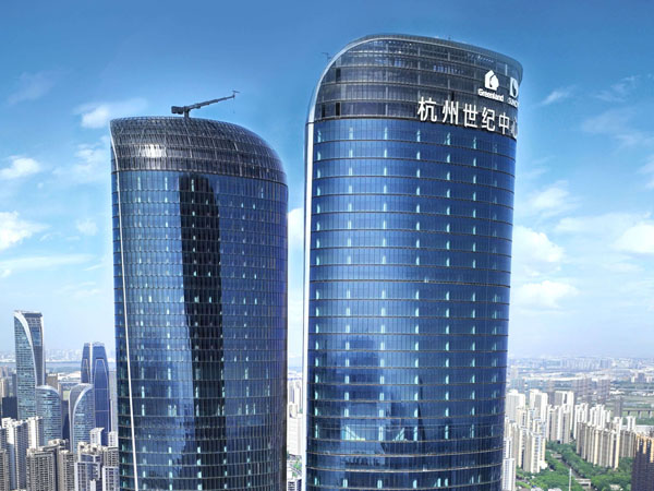 杭州第一高樓杭州世紀中心310米幕墻發(fā)光字